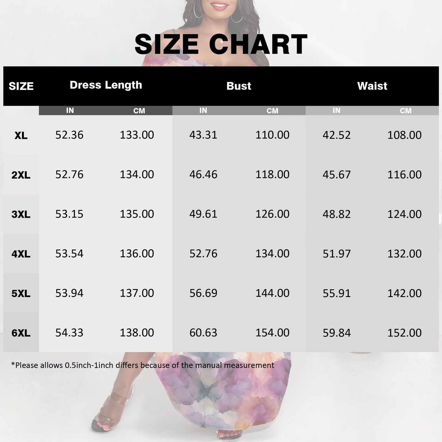 Maxy Plus Size Watercolor Tie Dye Dress Off Shoulder Loose Casual Summer Beach Sundress