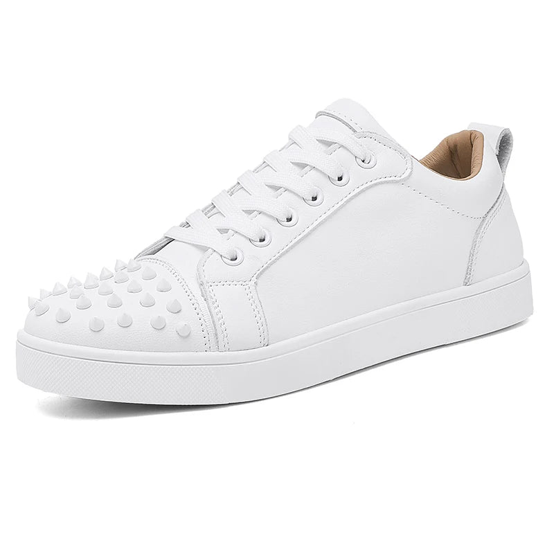 Amay Sneakers for Men White New Hot Outdoor Sports Stylish Lightweight Flat-soled Wear-resistant Breathable Lace-up Casual Shoes