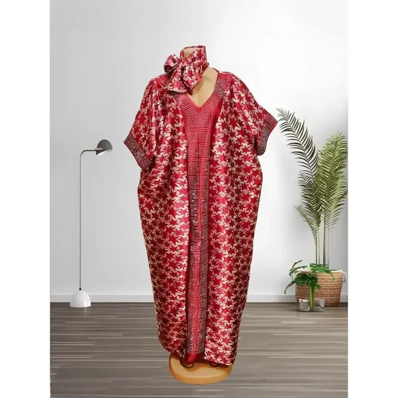 Amay Dresses for Women Evening Party Dashiki Clothes Robe Plus Size Luxury Dubai Kaftan Abaya Muslim Maxy Dress