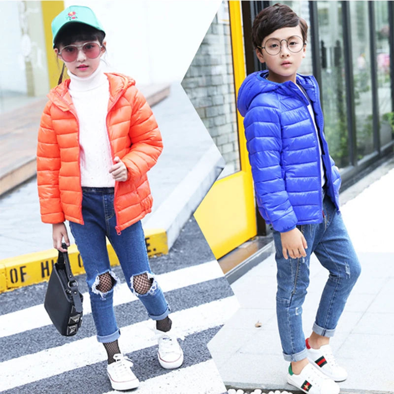 Maxy 2-12 Years Autumn Winter Kids Down Jackets for Girls Children Clothes Warm Down Coats For Boys Toddler Girls Outerwear Clothes