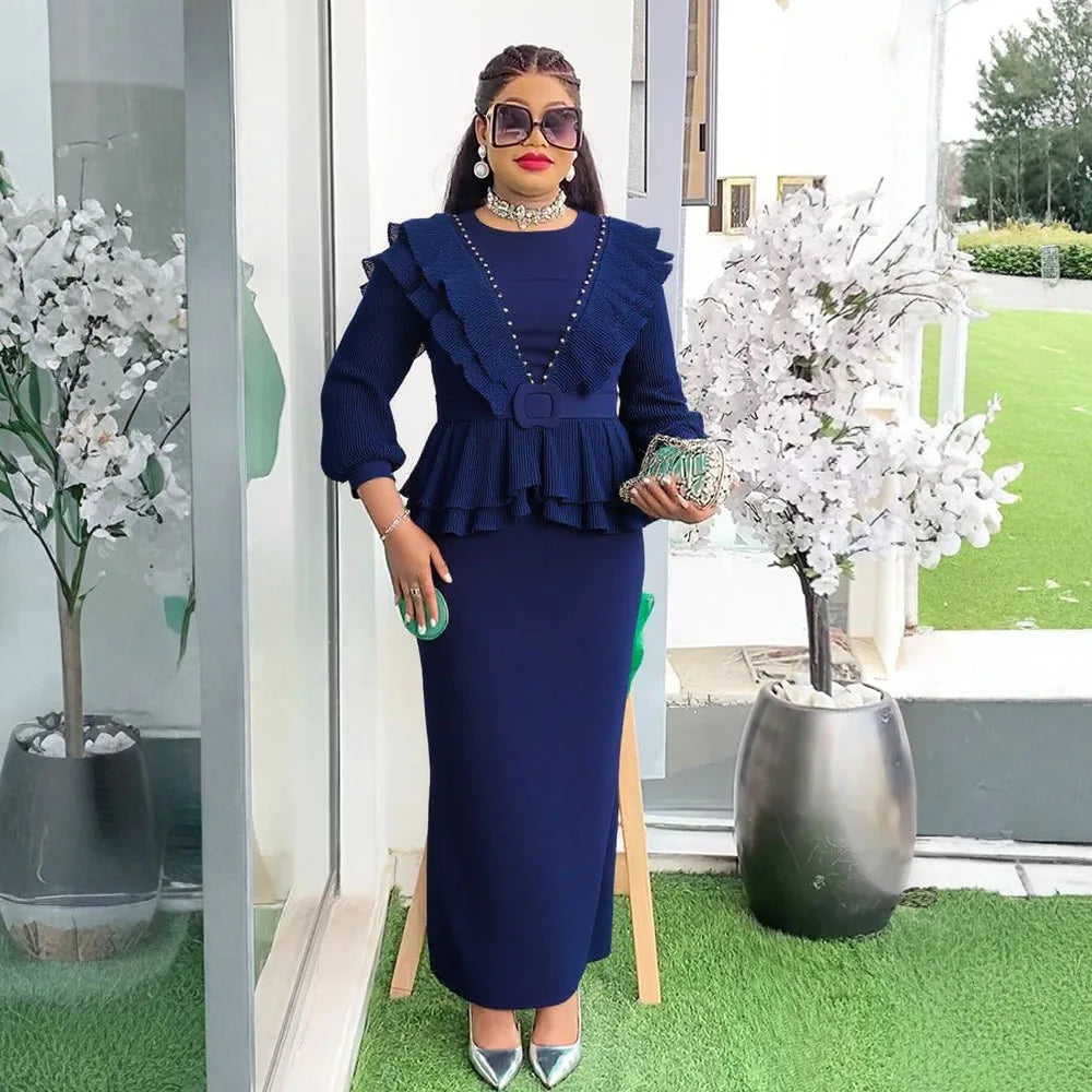 Amay Dresses for Women Plus Size Evening Gown Ladies Clothing Elegant Autumn Fashion Turkey Wedding Party Long Dress