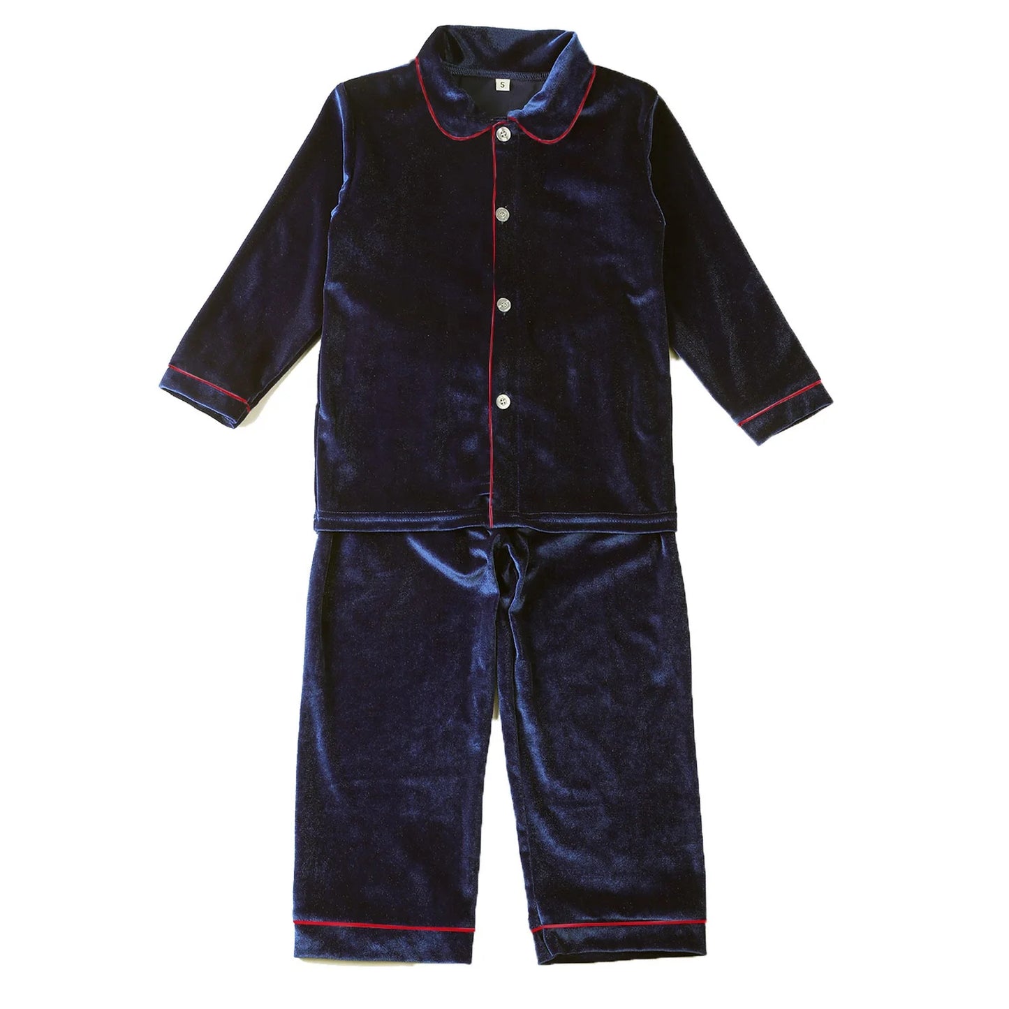 Max Boutique baby boy and girl pajamas kids navy velvet family matching Christmas pyjamas sets