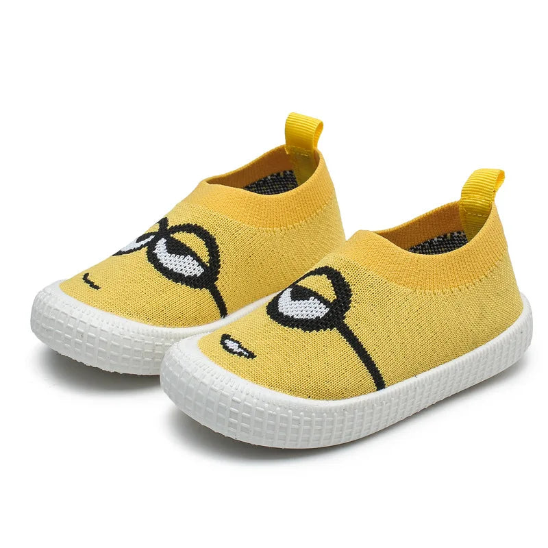 Maxy Kids Shoes Boys Girls Sneakers Candy Color Sock Shoes Slip-on Stretch Fabric Breathable Running Sport Children Sneaker Toddlers