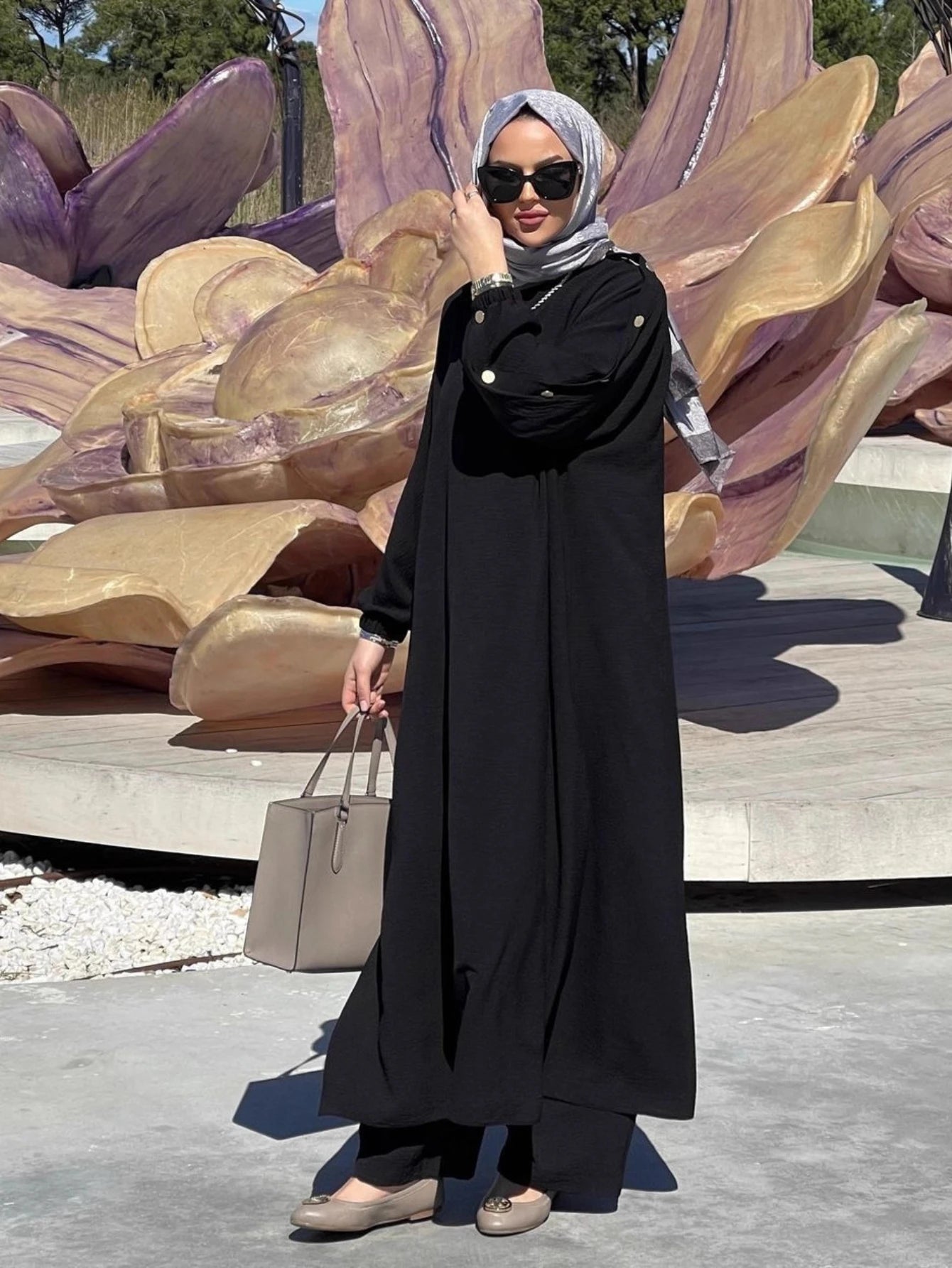 Maxy Muslim Dress for Women Blouse 2 Piece Set Long Sleeve Abaya Shirt Wide Leg Pant Suits Arabic Dubai Dresses Musulman Ensembles