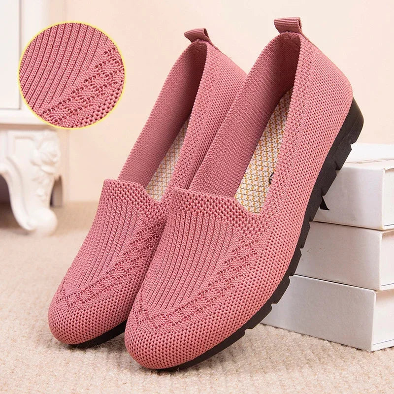 Maxy Mesh Breathable Sneakers Women Breathable Light Slip on Flat Casual Shoes Ladies Loafers Socks Shoes Women Zapatillas Mujer