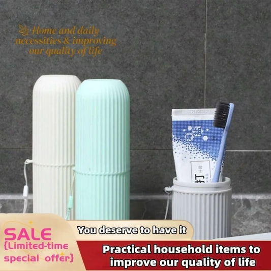 1/4Pcs Travel Camping Storage Box Organizer Travel Toiletries Storage Cup New Creat table Toothbrush Protect Holder Cup Case