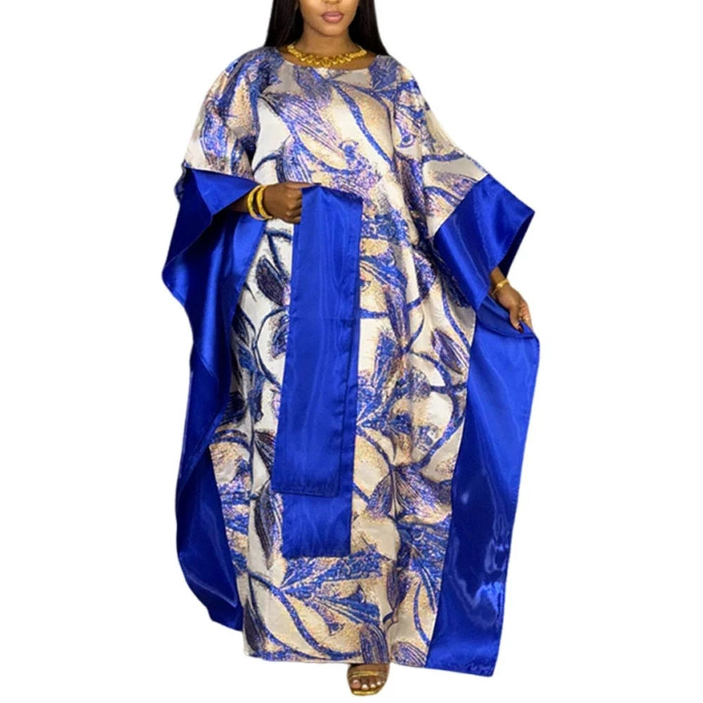 Maxy Plus Size Party Long Dresses for Women New Dashiki Ankara Sequin Evening Gowns Turkey Outfits Robe Clothing