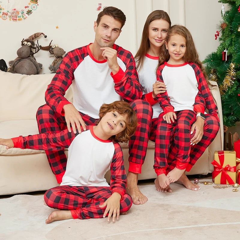 Xmas Gift 2025 new Support Christmas Family Pajamas Set Parent-child 2 Pieces Home Suit Soft Loose Sleepwear Baby&Dog Romper