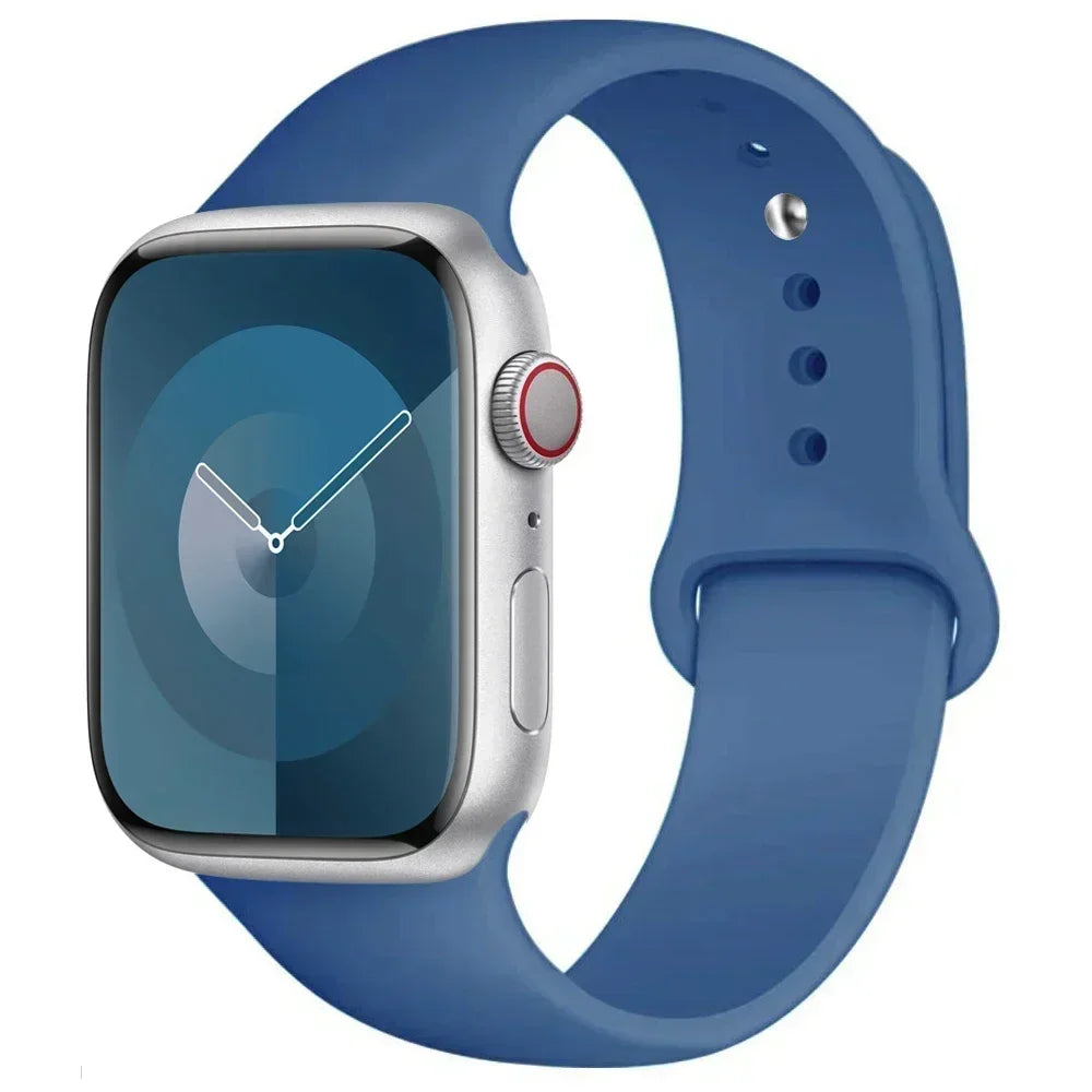 Maxy Silicone Band For Apple Watch strap 44mm 45mm 40mm 41mm 42-46mm sport bracelet iwatch series 8 7 6 5 4 9 10 11 SE-Ultra 2/3 49mm