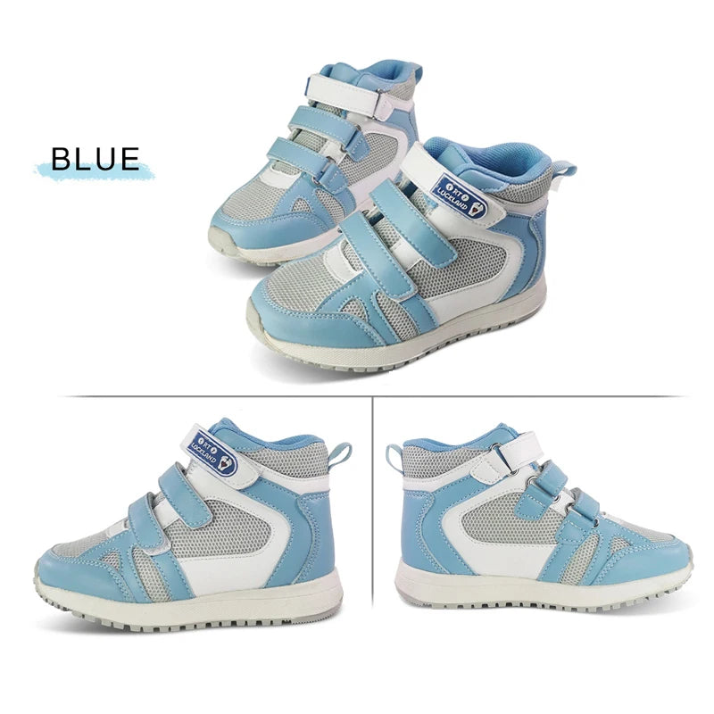 Maxy Rockland Kid Girls Shoes Baby Toddler Boys Sneakers Luxury Brands Blue Pink Mesh Leather Orthopedic Boots For Children