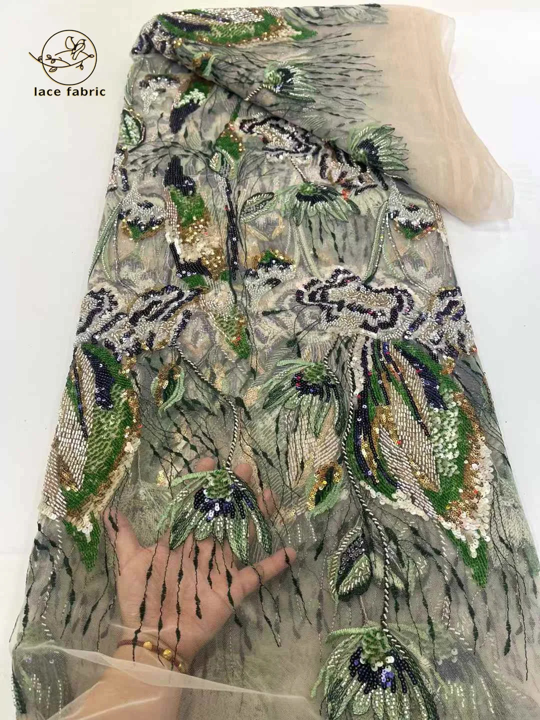 Maxy Lace Fabric High Quality Lace French Sequins Groom Embroidery Nigerian For Women Wedding Party Dress Fabric 5 Yards
