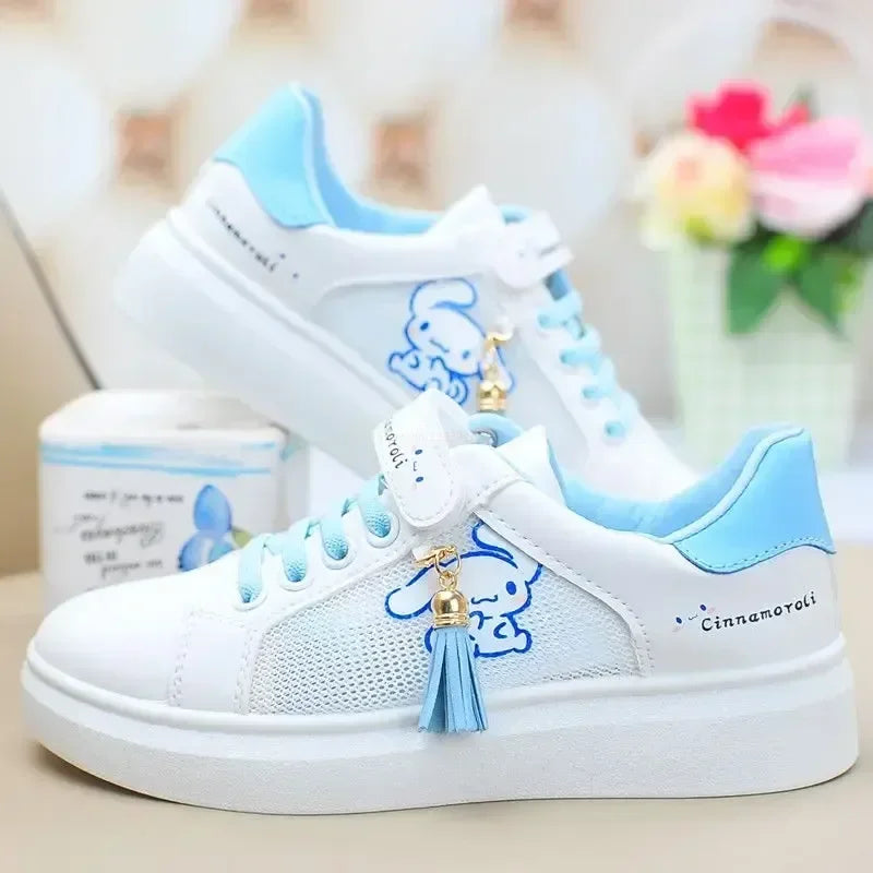 Maxy New Genuine Sanrio Kuromi Cinnamoroll Children Shoes Girls Heart Cute Anime My Melody Sneakers Soft Bottom Anti-Slip Girls Gifts