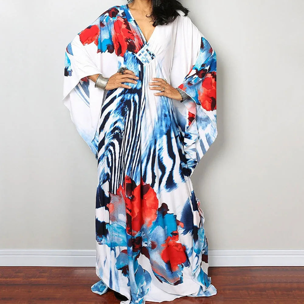 Maxy Long Dress Summer Sunscreen Smock Casual Loose Swimsuit Cover Up Dress Vacation Bathing Suit Bikini Cover-Ups for Women