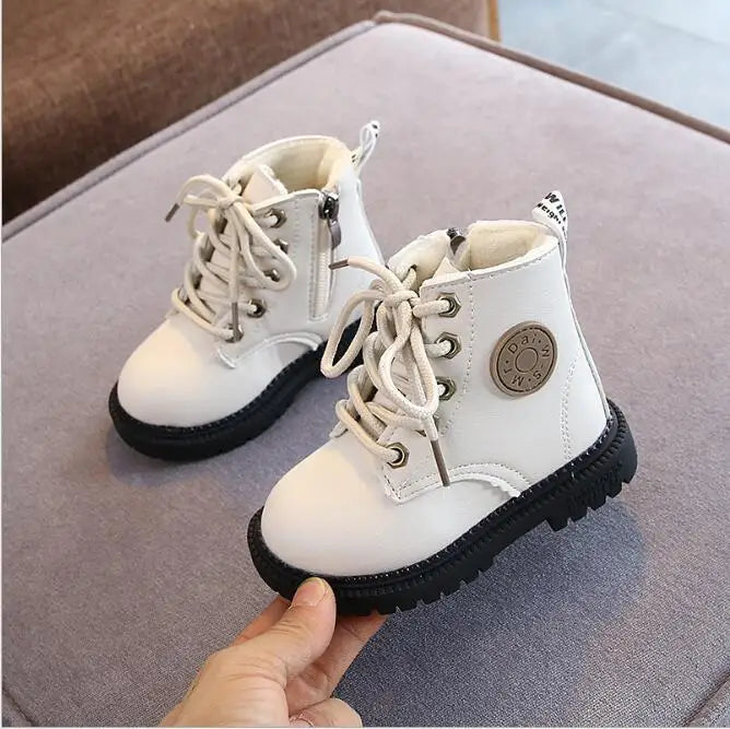 Babs Short Boots Boys Shoes Autumn Winter Children Casual Sneakers Fashion Toddler Girls Ankle Boots Waterproof Kids Snow Shoes