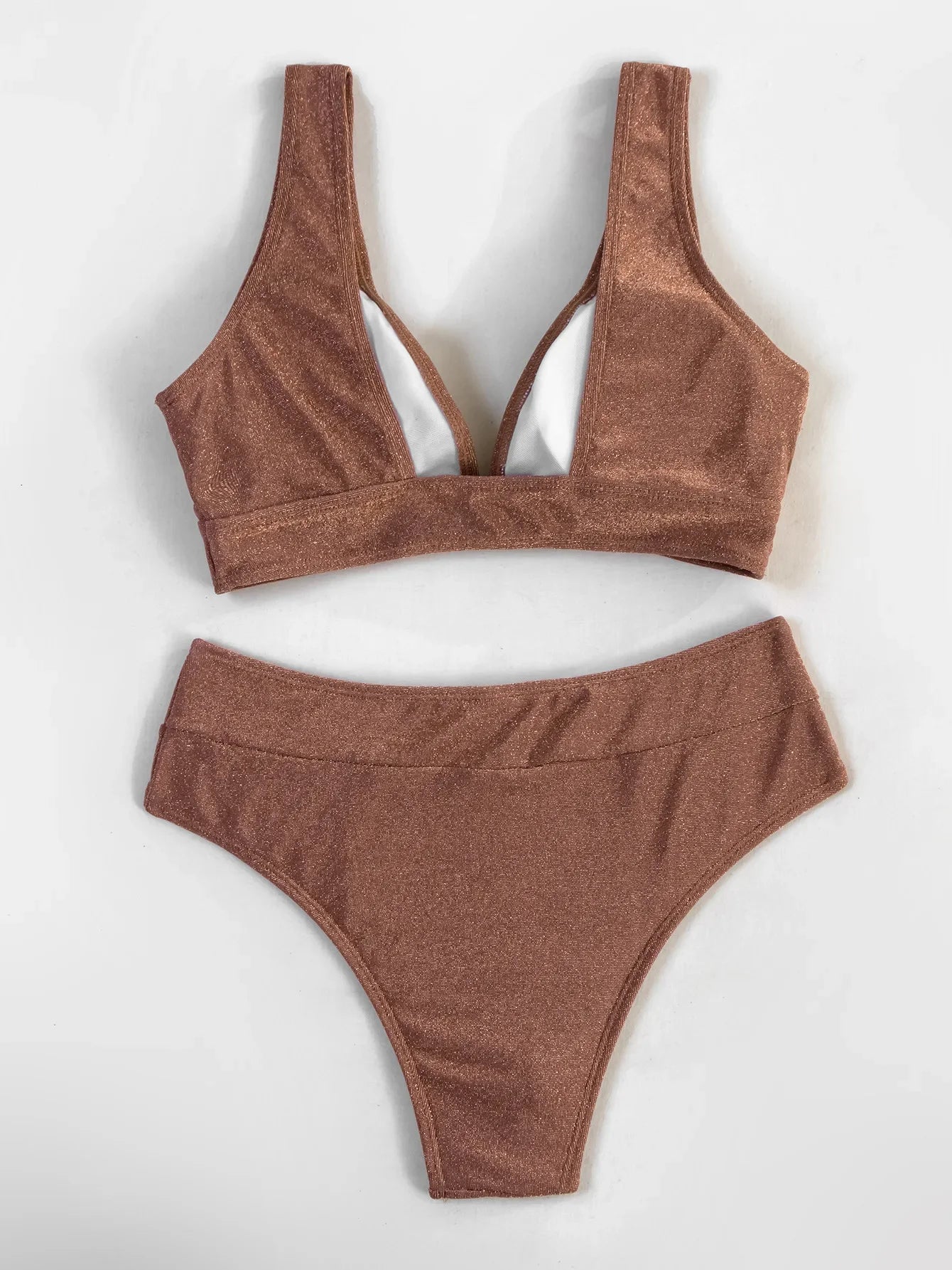 Maxy Sexy Glitter Female Swimsuit High Waist Bikini Summer Women Swimwear Push Up Two-piece Bikini set Bather Bathing Suit Biquinis