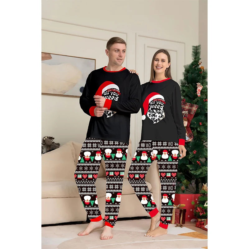 Christmas Pajamas Outfits Family Matching 2024 max New Year Mother Daughter Father Son 2PCS Pajama's  Adult Kids Xmas Baby Clothing