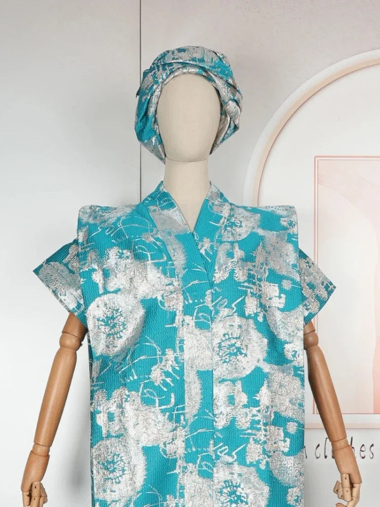 Maxy  Dresses for Women Traditional Africa Clothing Dashiki Ankara Outfits Gown Abayas Robe Muslim Kaftan Maxy Long Dress