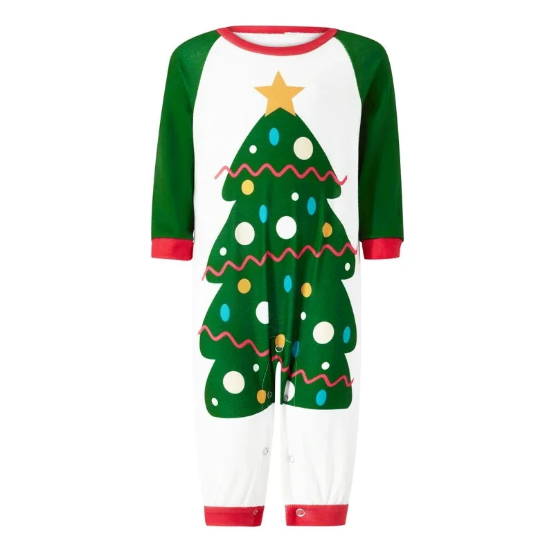 Max Christmas Family Matching Pajama Sets Cute Christmas Tree Elk Sleepwear Holiday PJS Sleepwear for Couples Kids Baby