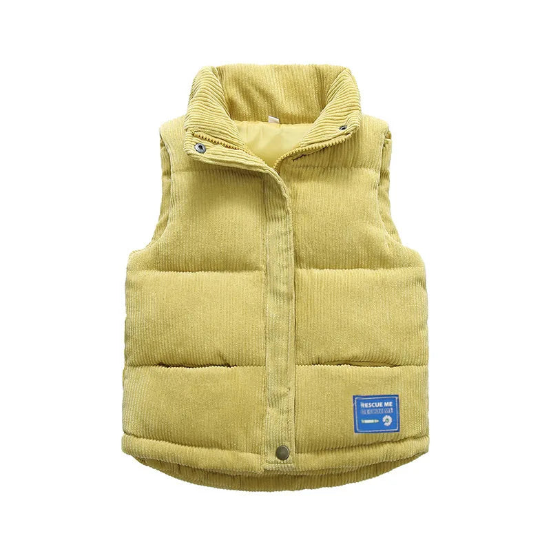 Winter Baby Boys Warm Thicken Vest Cotton Waistcoat Outerwear Kids Clothes Coat Autumn Children Jackets Toddler Girls Vest Tops