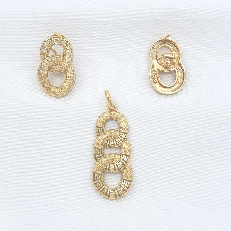 Maxy Necklace Dubai Gold Plated Jewelry Geometric Earrings Long Pendant for Women Wedding Bride Arabic Nigerian Jewellery Accessories