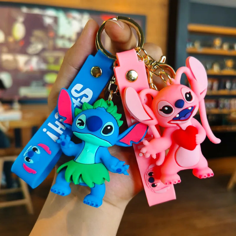 Maxy Anime Disney Figure Villain Maleficent The Evil Queen Cruella Silicone Keychain Bag Key Ring Pendant Children Toy Birthday Gifts