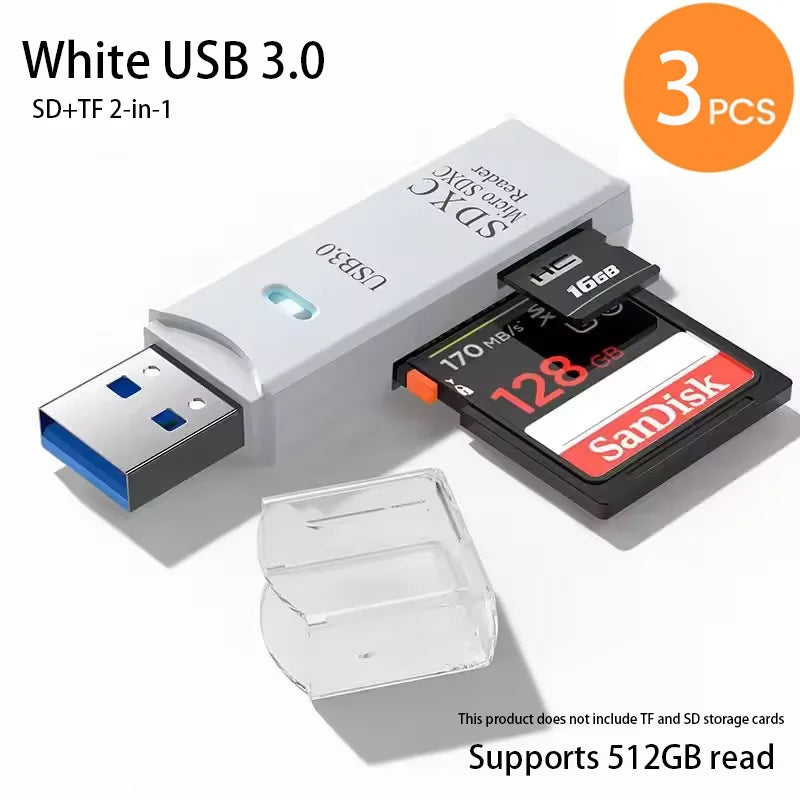 Maxy 2-in-1 Multi Functional USB 3.0 Card ReaderMicro SD TFMemoryCardReaderUSBFlashDrive CardreaderAdapter For PCLaptops Accessories