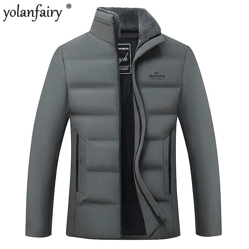 Waterproof Winter Jacket Men Parkas Warm Cotton Padded Men's Coat Top Loose Down Thick s FCY