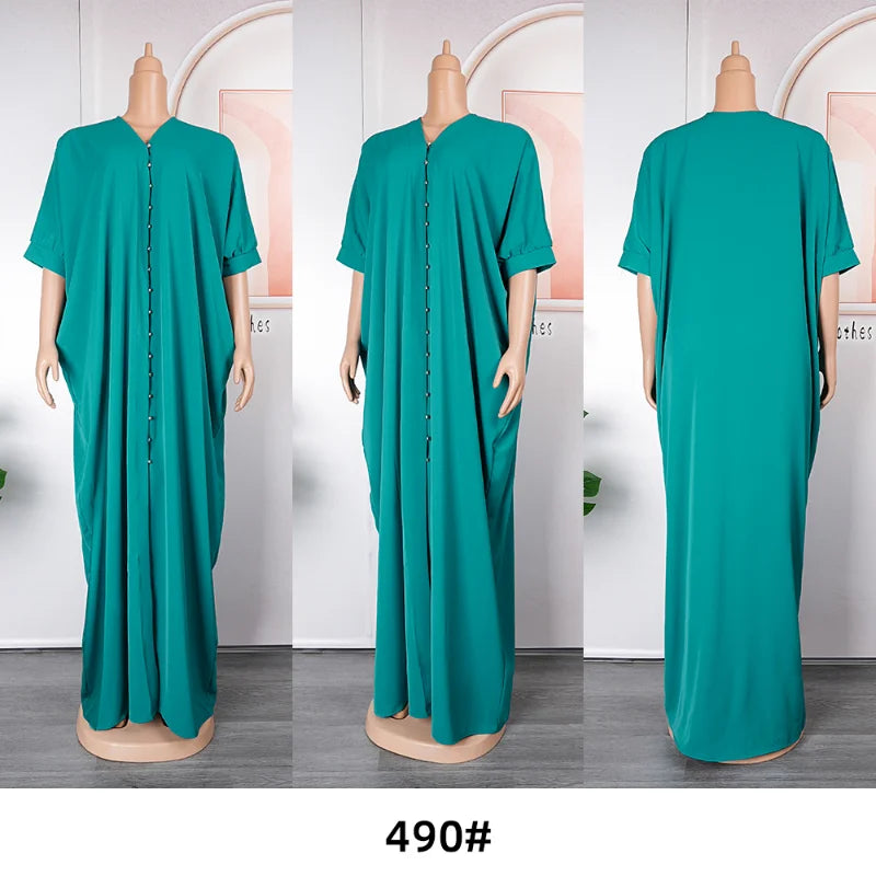 Maxy Plus Size Party Dresses for Women New Dubai Kaftan Muslim Chiffon Maxy Long Dress Dashiki Ankara Outfits Gown