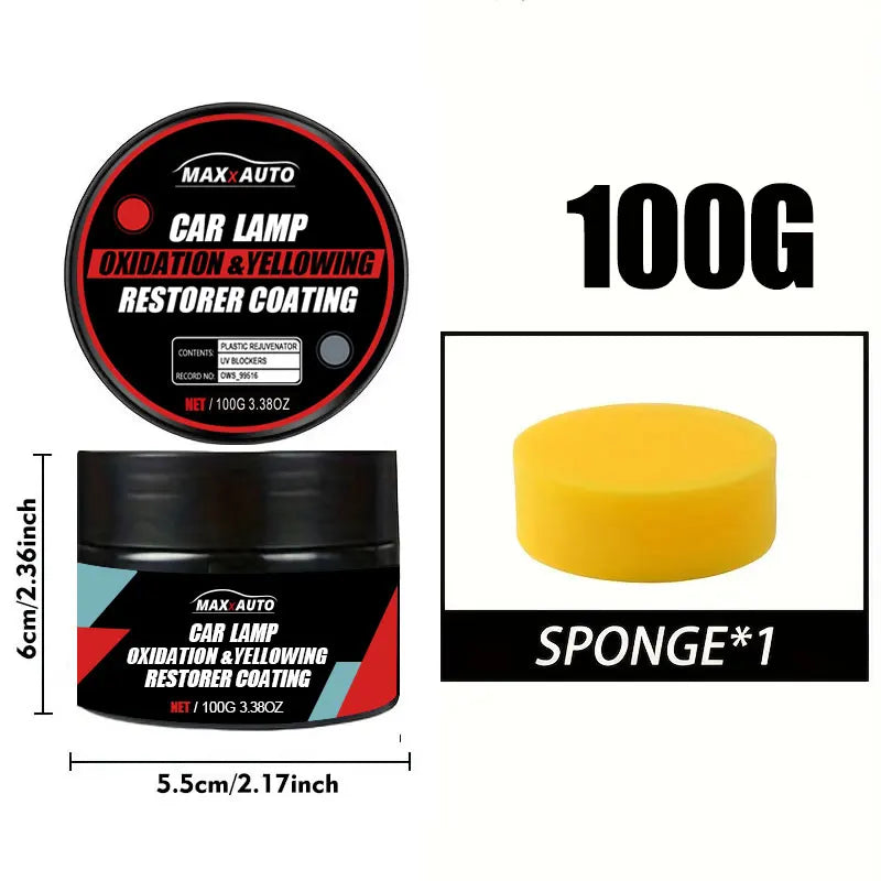 Visco Car Headlight Restoration Polishing Kit - Scratch Remover and Oxidation Cleaning Repair Paste, Used for Polishing Car Headlights, Restoring Bright Shine