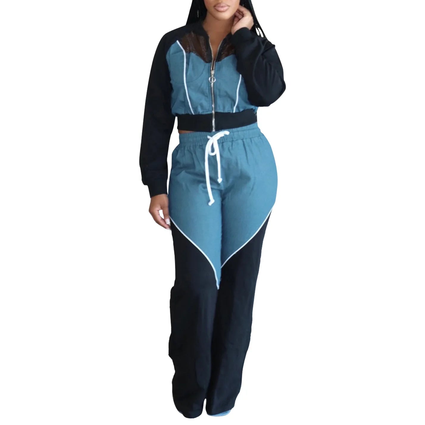 Maxy 2 Piece Women Sets New Arrival Spring Summer Matching Sets Two Pieces Sets Denim Top Jeans Pants Suits Outfits Clothing