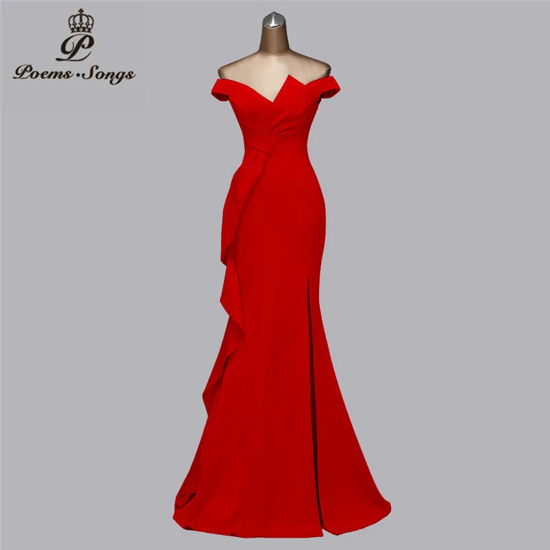 Maxy Beautiful new candy color evening dresses greed dress prom dresses mermaid vestidos de fiesta de noche women dress elegant
