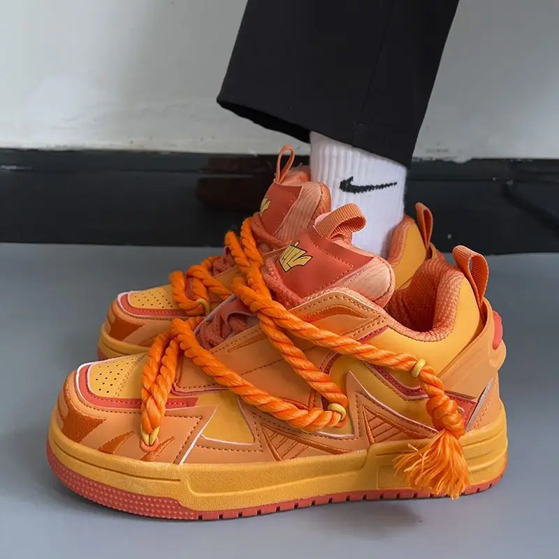 Maxy Plus Size 41 42 Retro Running Shoes Women Men's Sports Shoes Design Shoes Orange Chunky Sneakers Woman Big Size Casual Shoes