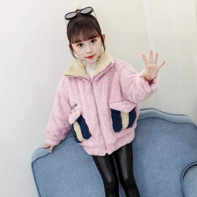 Maxy 2-12 Girl Jacket thick warm Kids autumn winter Clothes Children Jacket for Boys Outerwear Girls Coat 2024 toddlers  cotton