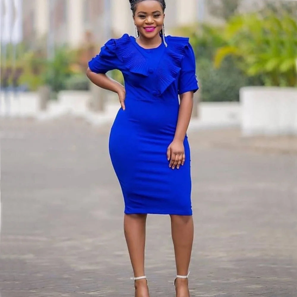 Amay Dresses for Women Summer Africa Clothing Elegant Wedding Party Dress Dashiki Ankara Office Lady Outfits Robe