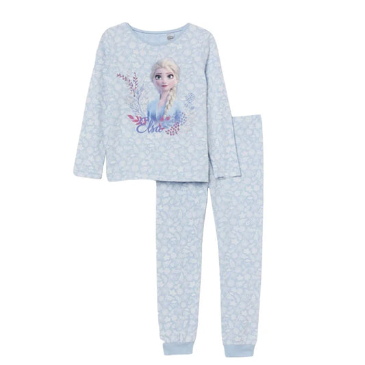 Maxy Anime Frozen Elsa Autumn Children Clothing Set Snow Queen Sleepwear Clothes Girl Long Sleeve Winter Pajama Sets Birthday Gifts