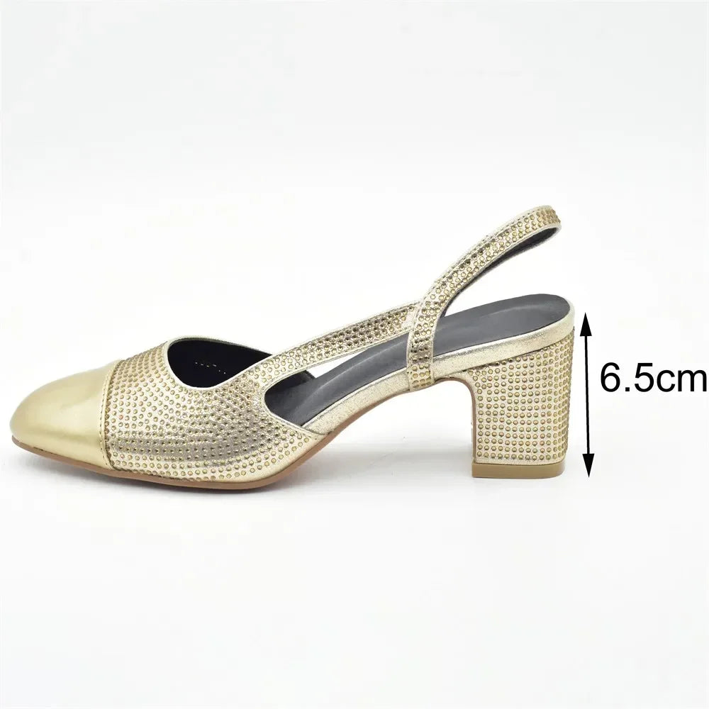 New Design Maxy Shoes and Bag To Match Set African Comfortable Heels Party Shoes and Bag Set for Wedding Plus Size 43