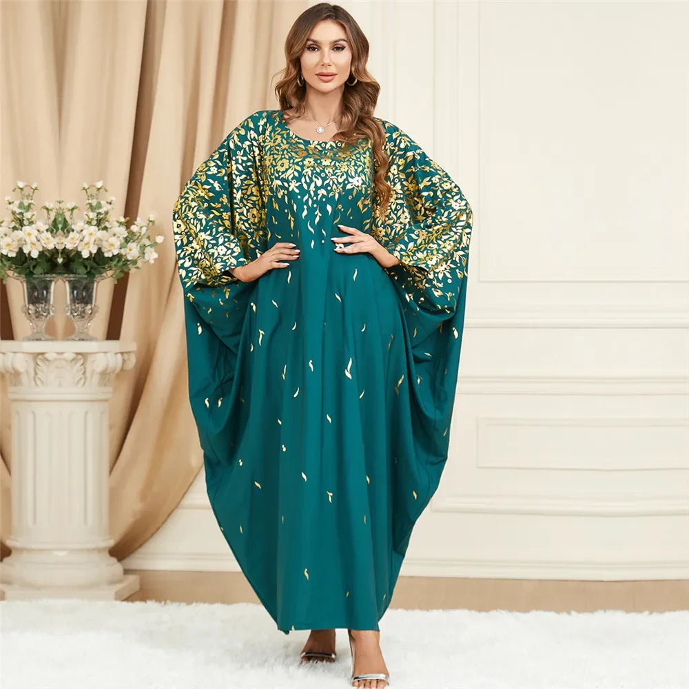 Maxy Ramadan Abayas for Muslim Women Casual Bat Sleeve Maxy Dress Turkey Arab Robe Dubai Islam Kimono Jalaiya Caftan Party Gowns