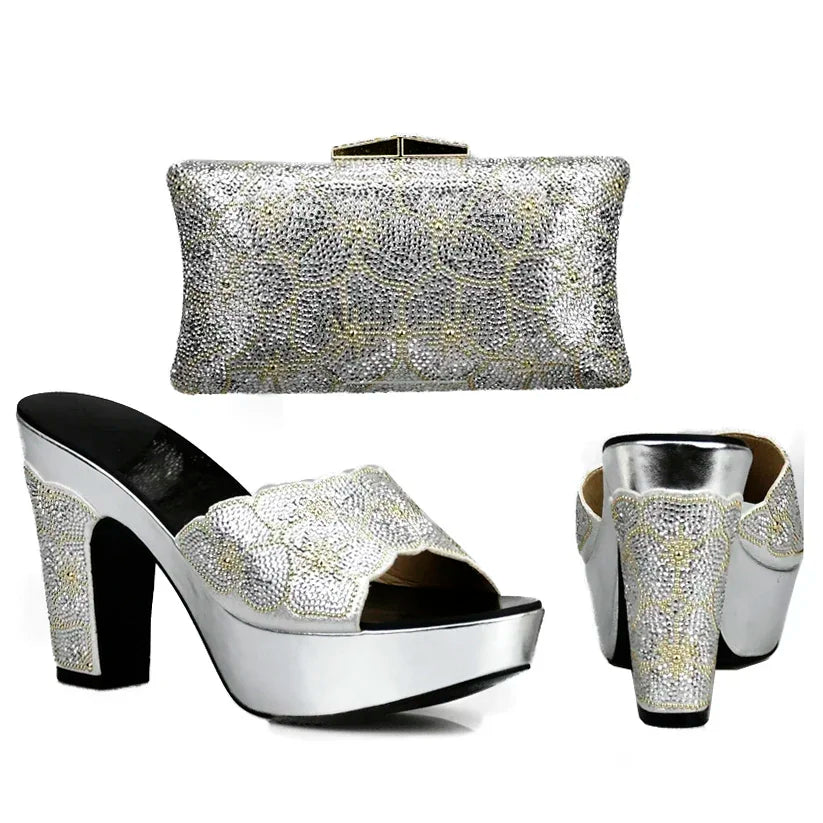 Maxy New Arrival Italian Shoes Bag Set Matching Shoes and Bag Set in Heels Italian Shoes and Bag To Match Platform Heels Luxury Pumps