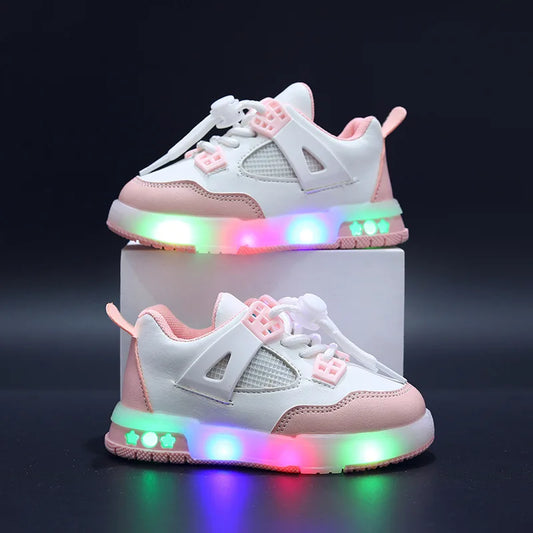 Maxy Fashion Sports Leisure LED Lighted Children Casual Shoes Toddlers High Quality Kids Sneakers Classic Baby Boys Girls Shoes