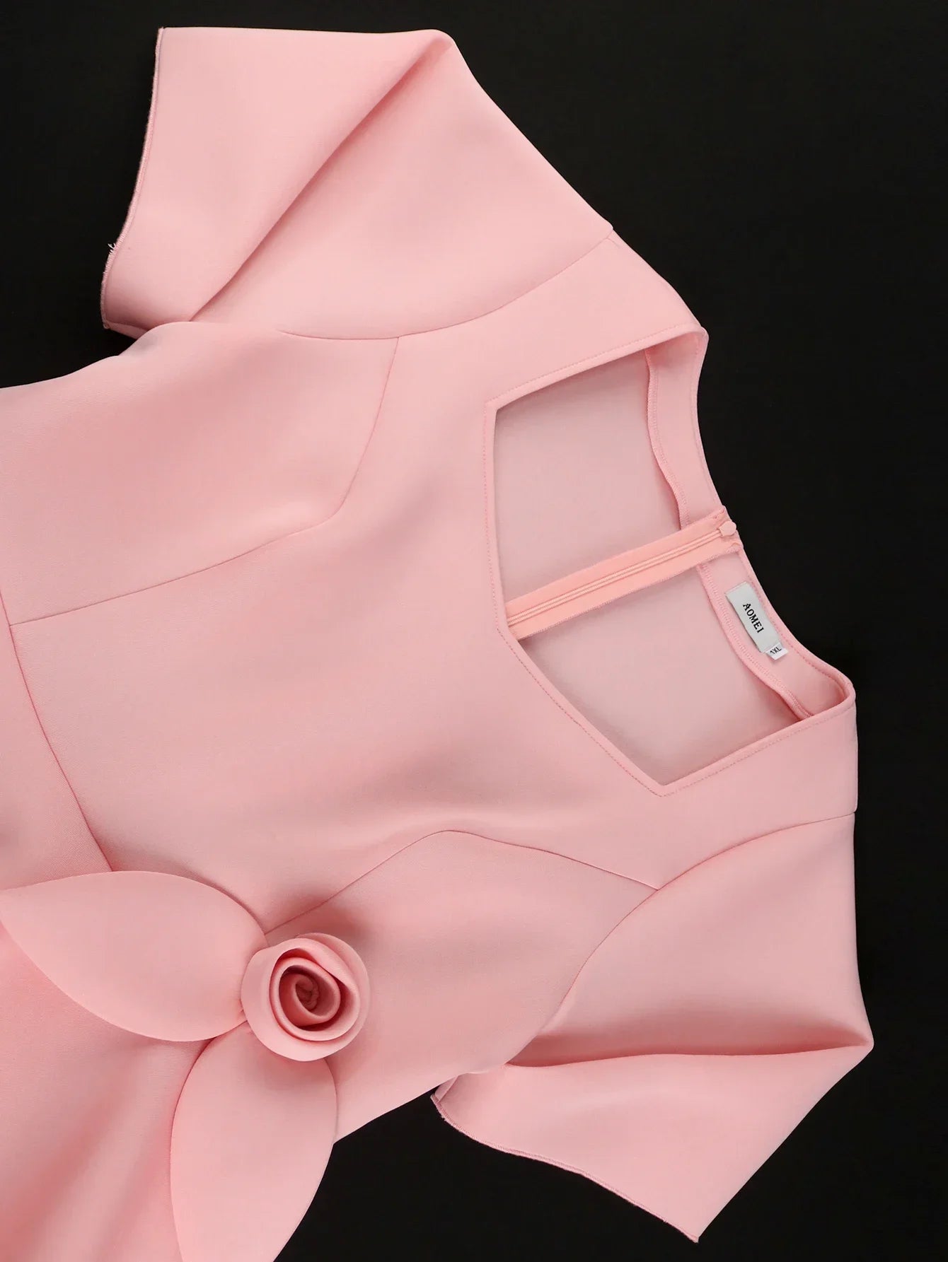 Pink A Line Dresses Ruffles Short Sleeves Dressing for Wedding Guest Birthday Occasion Female Gowns Female Sweet Styles New 2025