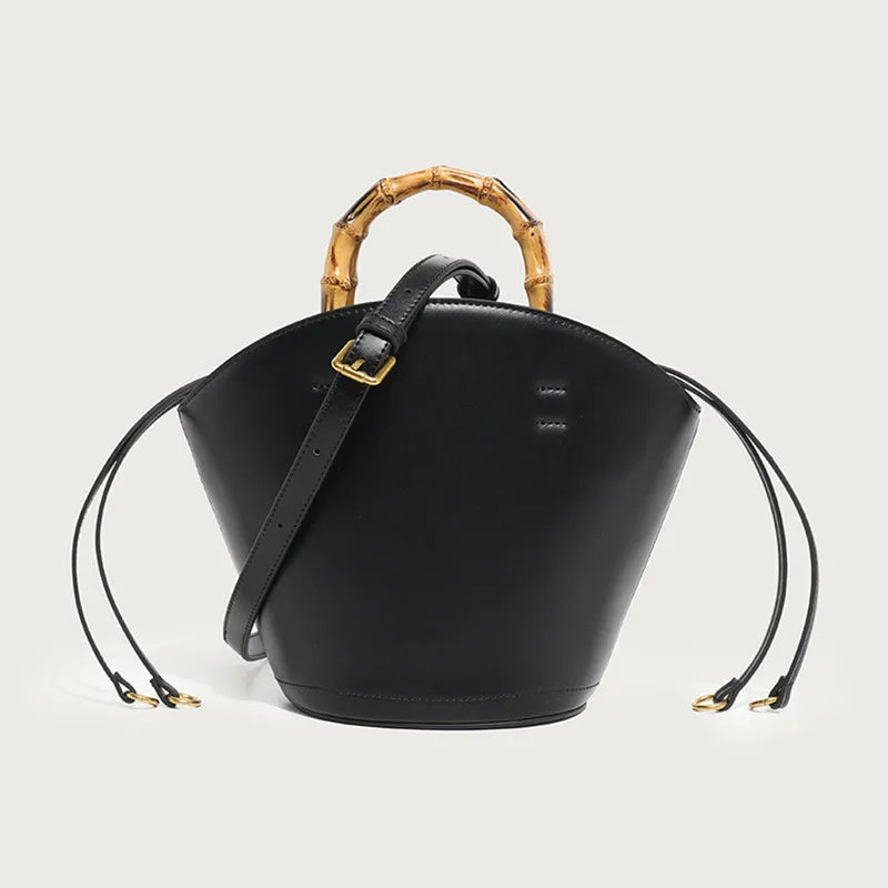 Maxy New Fashion Retro Bamboo Knot Hand-held Handbags Women Luxury Large Capacity Tote Lady Trendy Casual Shoulder Cross Bags