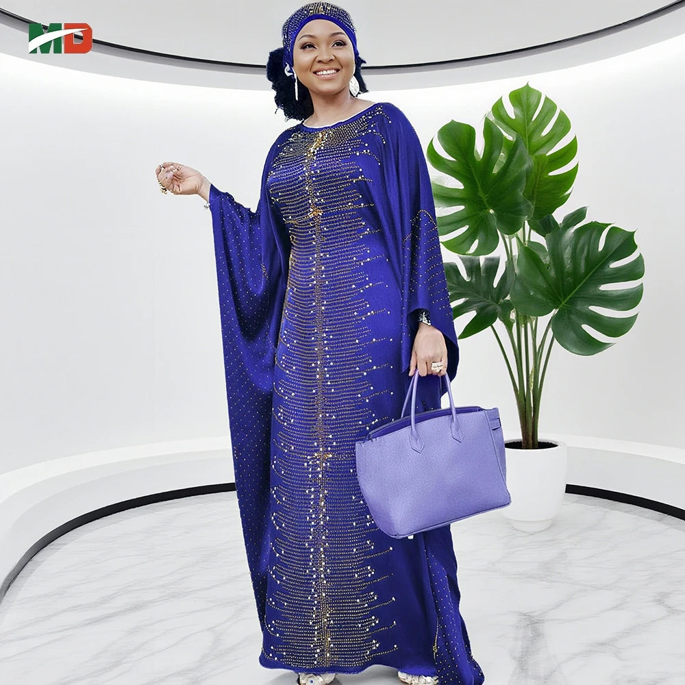 Maxy Dresses For Women New Pearl Dress Plus Size Wedding Party Evening Gowns Elegant Kaftan Boubou Djellaba Clothing