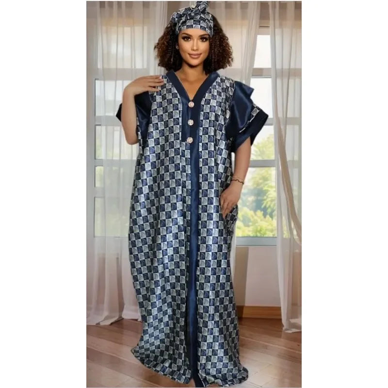Amay Dresses for Women Evening Party Dashiki Clothes Robe Plus Size Luxury Dubai Kaftan Abaya Muslim Maxy Dress