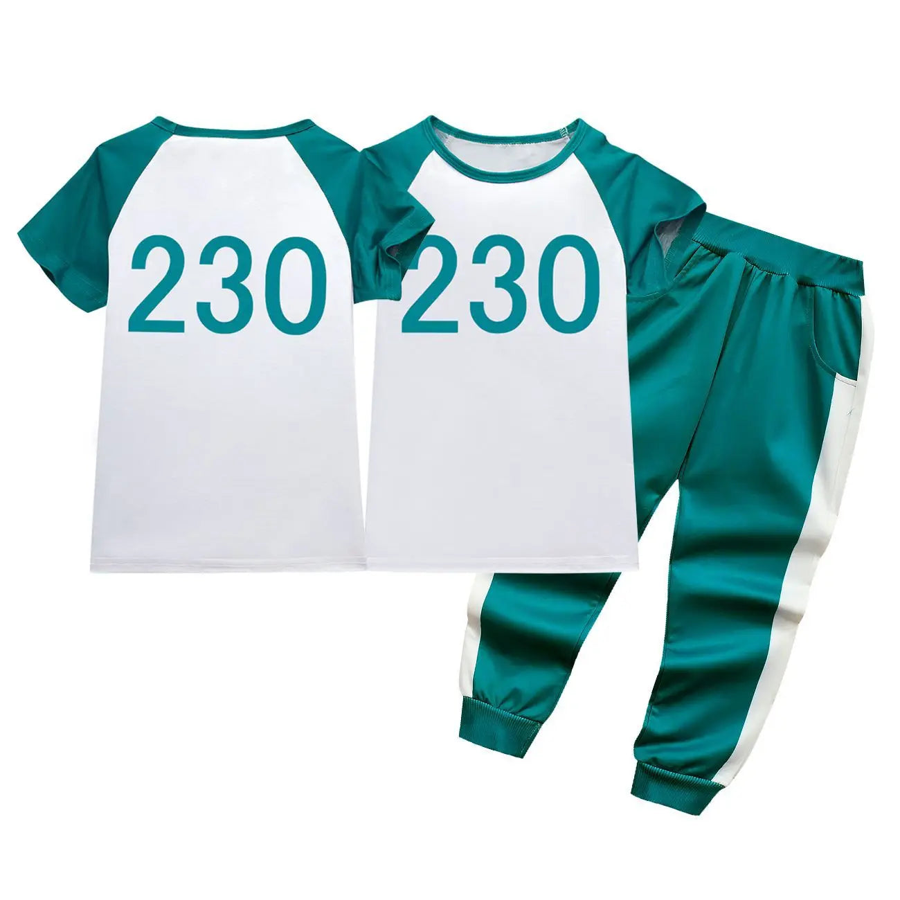 Maxy New Kids Customized Calamari Games 2 Clothes T-shirt 230 Children Tracksuit Boys Girls Tops Carnival Party Halloween C