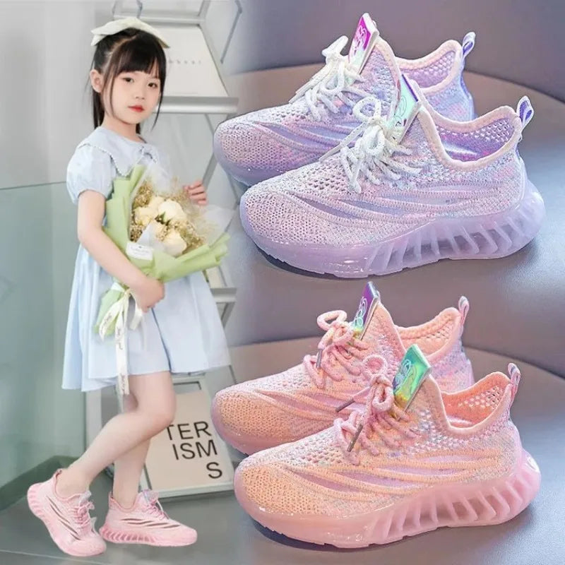 Visco 2024 Spring/Autumn Baby Shoes Breathable Knitting Infant Shoes Soft Sole Toddler Boys Girls Shoes Children Sneakers