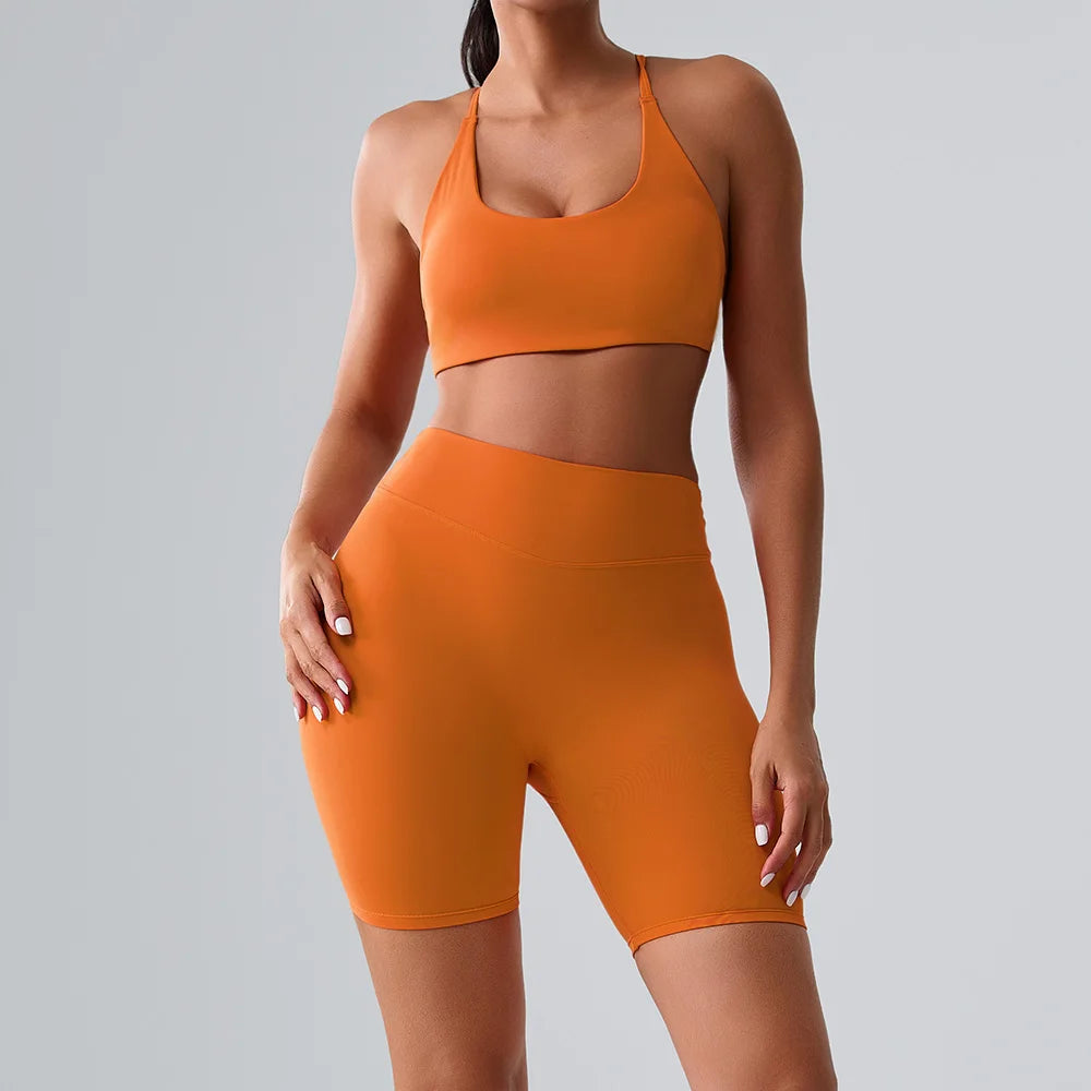 Maxy Yoga Sets 2 Pieces Women's Tracksuit Fitness Suit Sportswear Workout Set Sports Bra High Waist Leggings Gym Clothing Sports Suit