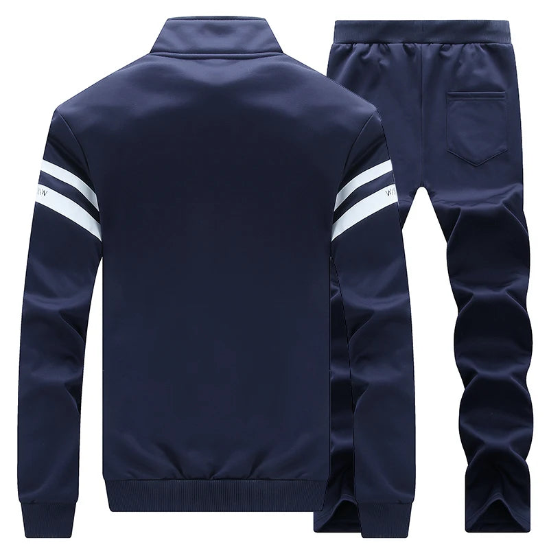 Visco Men Spring Sets Sportswear Tracksuit Hoodies Casual Hooded Sweat shirts+Pants Jacket+Pants 2 Pieces Men Moleton Masculino 9XL