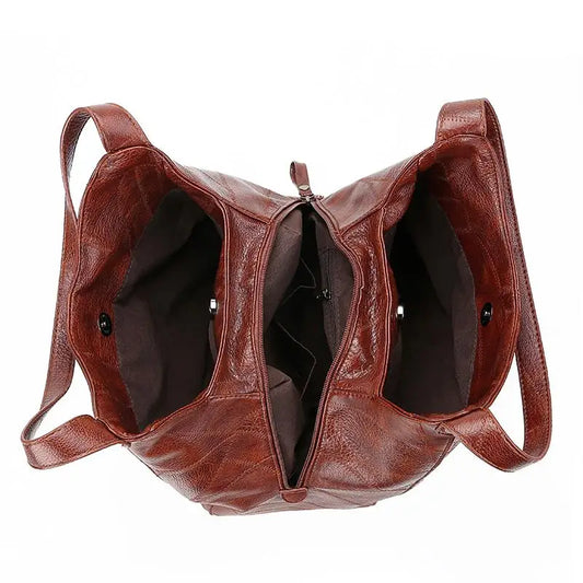 Maxy Vintage Genuine Leather Large Capacity Handbags Shoulder Bags Handbags Crossbody Ladies Hand Bags