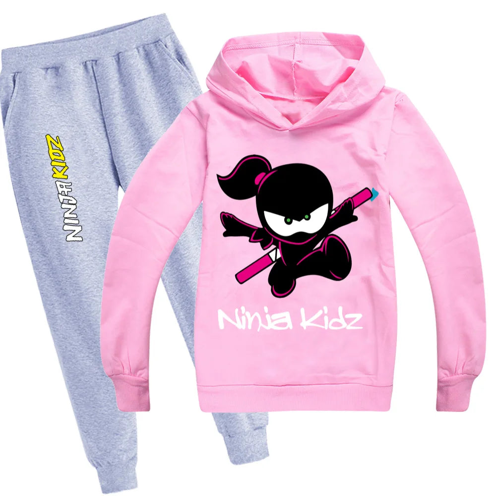 Maxy Fall Boys T Shirts Hoodies 2pcs Sets Toddler Girl Winter Clothes NINJA KIDZ Kids Christmas Clothing Fashion Children Outfits