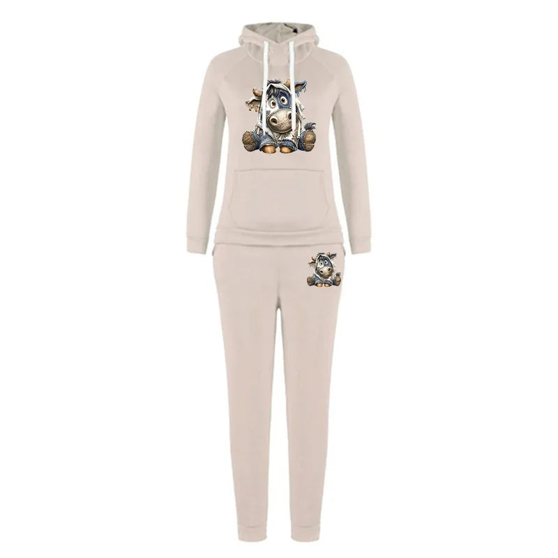 Maxy Women TrackSuit Aesthetic Designer Clothes Autumn Winter High Quality Hoodies Sweatshirts Sweatpants Sportwear Woman Pants Sets